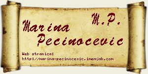 Marina Pečinoćević vizit kartica
